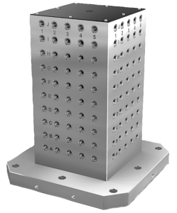 Cubi di staffaggio in ghisa grigia con fori modulari Cubi di staffaggio in ghisa grigia con fori modulari