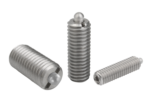 Pressori a molla con esagono incassato e puntale, acciaio inox Pressori a molla con esagono incassato e puntale, acciaio inox