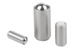 Pressori a molla modello liscio, senza collare, acciaio inox Pressori a molla modello liscio, senza collare, acciaio inox