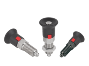 Spine di posizione in acciaio o acciaio inox con impugnatura a fungo in plastica e meccanismo di chiusura Spine di posizione in acciaio o acciaio inox con impugnatura a fungo in plastica e meccanismo di chiusura