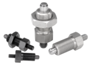 Spine di posizione in acciaio o acciaio inox con perno filettato Spine di posizione in acciaio o acciaio inox con perno filettato