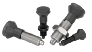 Spine di posizione in acciaio o acciaio inox, senza collare, con impugnatura a fungo in plastica, con coperchio Spine di posizione in acciaio o acciaio inox, senza collare, con impugnatura a fungo in plastica, con coperchio