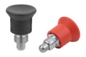 Spine di posizione mini in acciaio o acciaio inox con impugnatura a fungo in plastica Spine di posizione mini in acciaio o acciaio inox con impugnatura a fungo in plastica