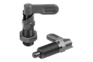 Cam action indexing plunger with stop Cam action indexing plunger with stop