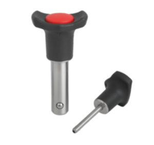 Kugelsperrbolzen mit Kunststoff-Griff und Metallbund - inch Kugelsperrbolzen mit Kunststoff-Griff und Metallbund - inch
