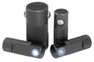 Pressori laterali a molla in acciaio, sfere in plastica, acciaio o acciaio inox Pressori laterali a molla in acciaio, sfere in plastica, acciaio o acciaio inox