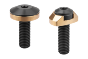 Clamping screw with clamping ring for flexible clamping bolt