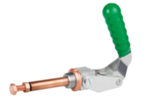 Ginocchiera di serraggio rapido con tirante longitudinale per pressione e trazione, staffa