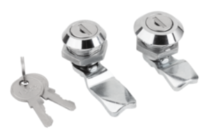 Serratura girevole in zinco, con chiave Serratura girevole in zinco, con chiave