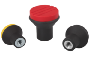 Mushroom knobs, plastic, with internal thread and cap - inch Mushroom knobs, plastic, with internal thread and cap - inch