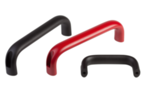 Maniglie a staffa in alluminio ovali con foro esterno Maniglie a staffa in alluminio ovali con foro esterno