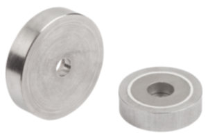Magneti con foro cilindrico (magneti piatti) in SmCo con alloggiamento in acciaio inox