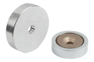 Magnete mit Senkbohrung (Flachgreifer) aus SmCo Magnete mit Senkbohrung (Flachgreifer) aus SmCo