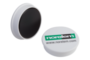 Magnete (Haftmagnete) aus Hartferrit mit norelem Logo Magnete (Haftmagnete) aus Hartferrit mit norelem Logo