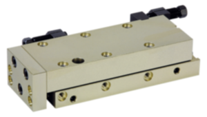 Moduli lineari pneumatici con guida a rulli incrociati, capacità di carico max. 30 N Moduli lineari pneumatici con guida a rulli incrociati, capacità di carico max. 30 N