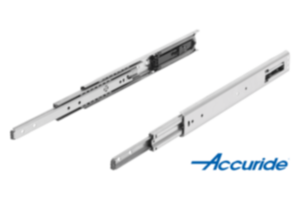 Guide telescopiche in acciaio inox per il montaggio laterale, estrazione totale, capacità di carico fino a 90 kg Guide telescopiche in acciaio inox per il montaggio laterale, estrazione totale, capacità di carico fino a 90 kg
