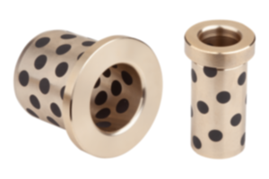 Guide bushes with collar bronze, maintenance-free Guide bushes with collar bronze, maintenance-free