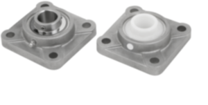Unità cuscinetto con supporto flangiato, alloggiamento in acciaio inox Unità cuscinetto con supporto flangiato, alloggiamento in acciaio inox