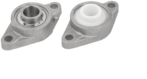 Unità cuscinetto con supporto flangiato, 2 fori, alloggiamento in acciaio inox Unità cuscinetto con supporto flangiato, 2 fori, alloggiamento in acciaio inox