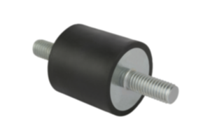 Rubber buffers steel or stainless steel, type A cylindrical with external thread both sides Rubber buffers steel or stainless steel, type A cylindrical with external thread both sides