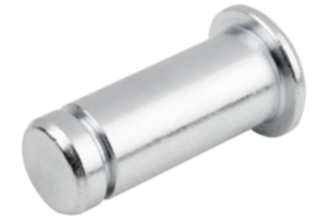 Perno con gola per anello di sicurezza per alberi adatto per teste a forcella Perno con gola per anello di sicurezza per alberi adatto per teste a forcella