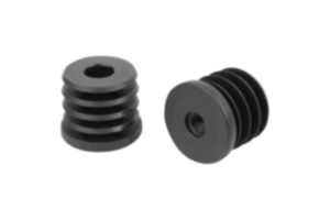 Tappi filettati in plastica per tubi rotondi Tappi filettati in plastica per tubi rotondi