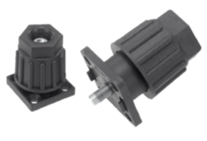 Piedini ad altezza regolabile per profili in alluminio Piedini ad altezza regolabile per profili in alluminio