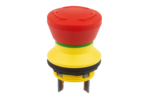 Emergency stop button, fitted version Ø 22.3 mm flat pin connector Emergency stop button, fitted version Ø 22.3 mm flat pin connector