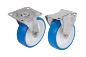 Rotelle orientabili e fisse in acciaio inox per ambienti igienici Rotelle orientabili e fisse in acciaio inox per ambienti igienici