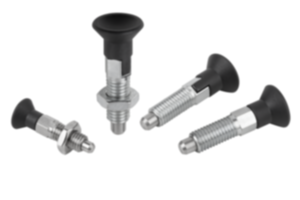 Spine di posizione ECO in acciaio o acciaio inox con impugnatura a fungo in plastica Spine di posizione ECO in acciaio o acciaio inox con impugnatura a fungo in plastica