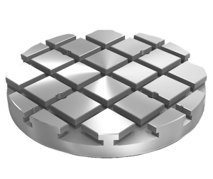 Baseplates, grey cast iron, round, with T-slots