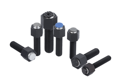 Supporti oscillanti regolabili con o-ring e inserti rimovibili
