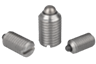 Pressori a molla con intaglio e puntale, acciaio inox, inch
