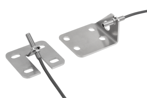 Sensori di stato in acciaio inox con supporto per ginocchiera di serraggio rapida.