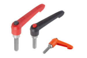 Maniglia a leva con pulsante con filettatura esterna, parti in metallo in acciaio inox, inch
