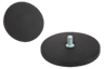Magnete piatto con perno filettato in NdFeB, con rivestimento protettivo di gomma