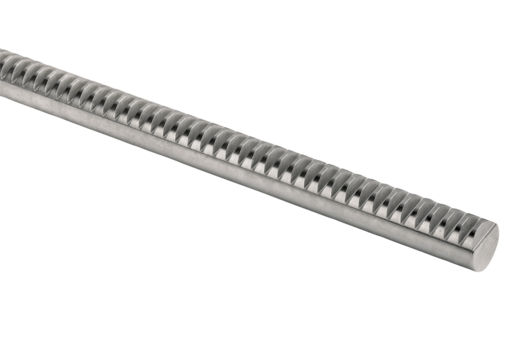 Cremagliere tonde in acciaio dentatura fresata, dritta, angolo di ingranamento 20°