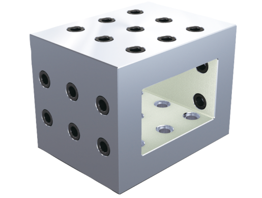 Staffe in ghisa grigia con fori modulari