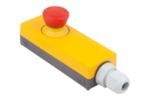 Pulsante di emergenza nell'alloggiamento "Minibox" Ø 22,3 mm Introduzione cavo M16