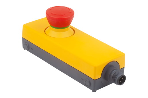 Pulsante di emergenza nell'alloggiamento "Minibox" Ø 22,3 mm attacco M12