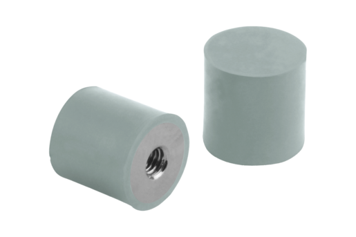 Tampone di gomma acciaio inox, tipo E