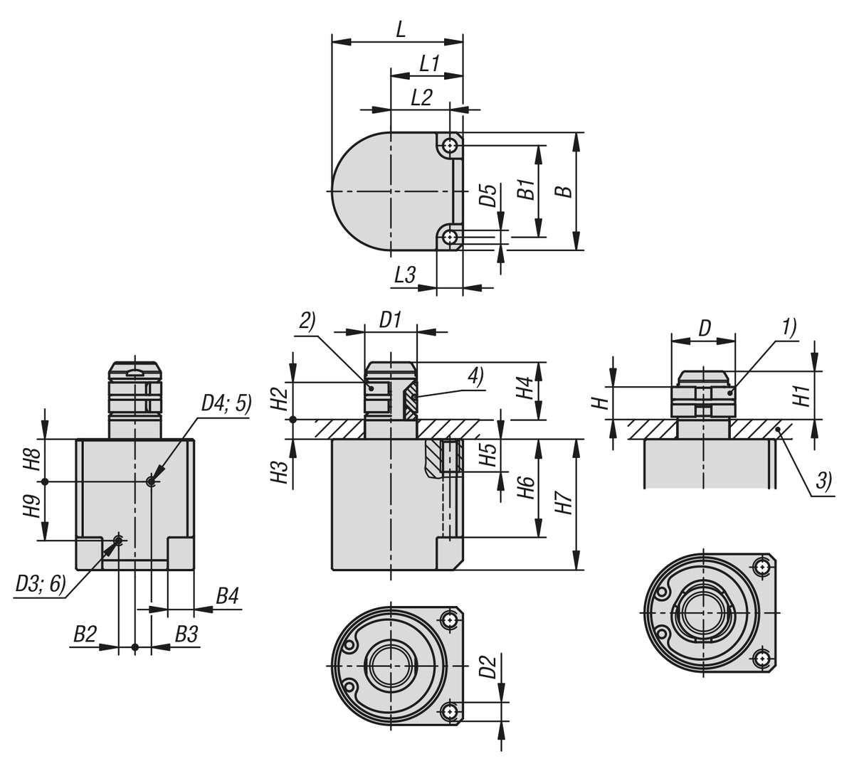 Morsa di centraggio acciaio inox, pneumatica