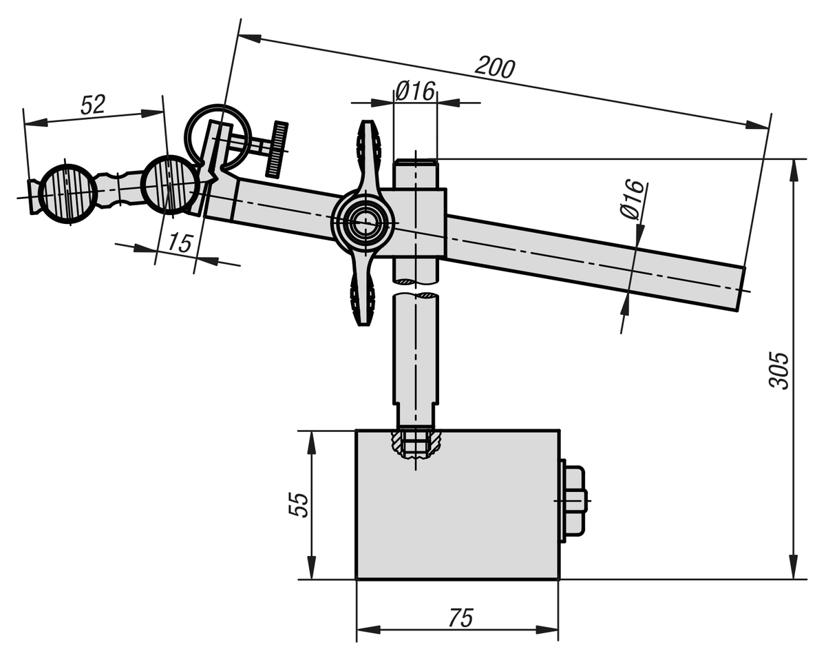 Stativo di misurazione magnetico