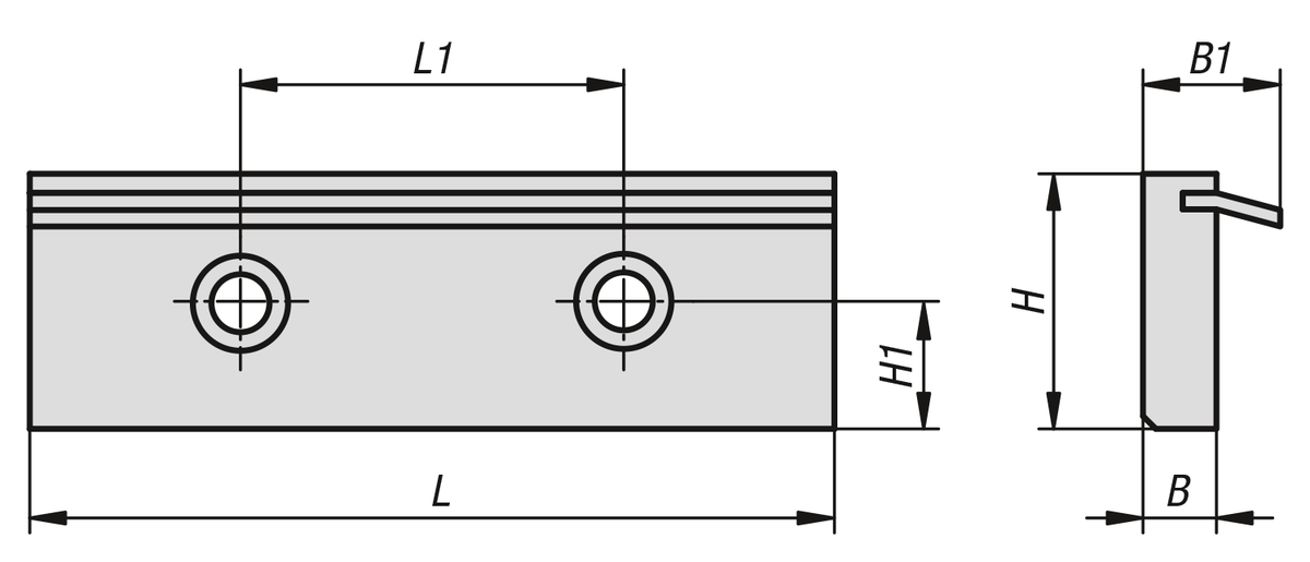 Ganasce con spinta verso il basso con molla a lamina per dispositivo di serraggio CNC 