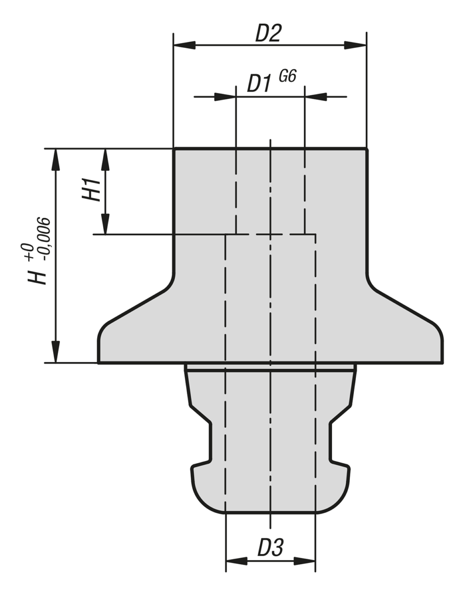 Adattatore riduttore per sistema a 5 assi UNILOCK grandezza del sistema 80 mm